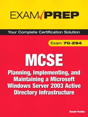 cover image of MCSE 70-294 Exam Prep
